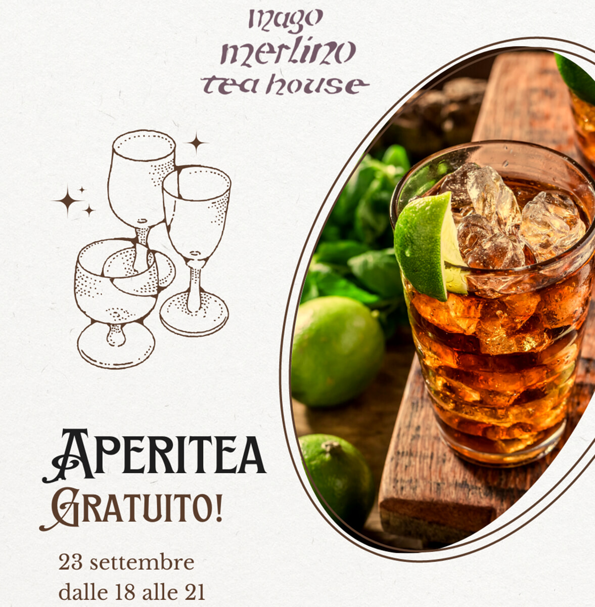 "Aperitea": al Mago Merlino l'aperitivo a base di tè