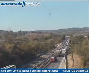 Incidente in A1: lunghe code tra Incisa e Firenze Sud