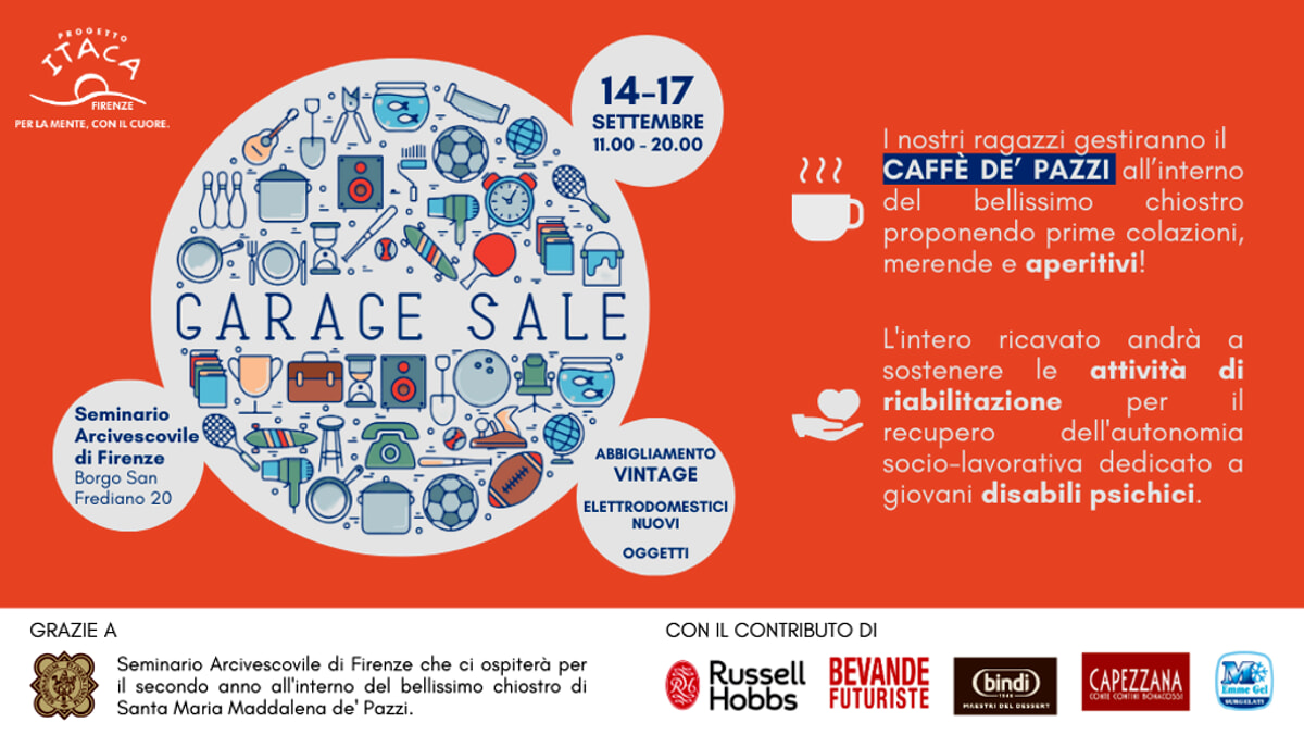 Garage Sale: vendita di capi vintage e oggetti per Progetto Itaca Firenze
