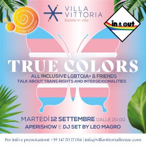 True Colors, a Villa Vittoria apericena e talk sui diritti transessuali