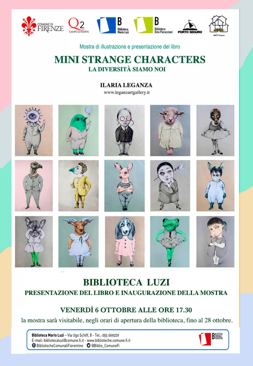 Mostra illustrazione per l'editoria e presentazione del libro ''Mini strange characters''