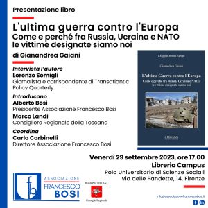 Presentazione del libro "L'ultima guerra contro l'Europa" di Gianandrea Gaiani