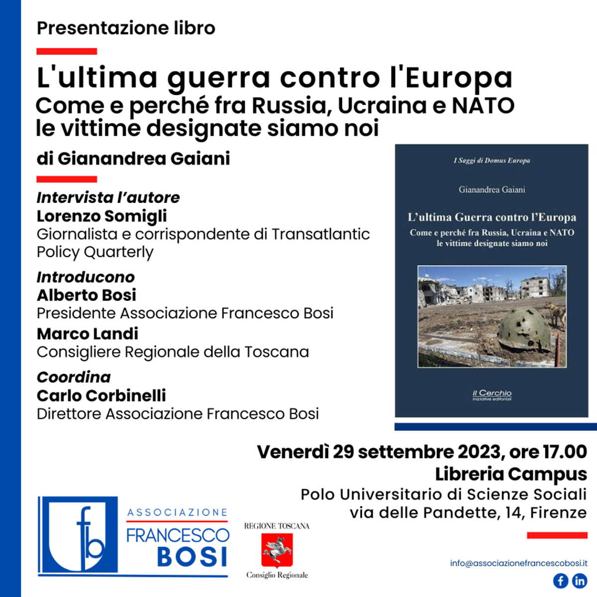Presentazione del libro "L'ultima guerra contro l'Europa" di Gianandrea Gaiani