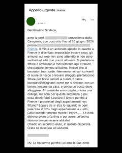 Emergenza affitti brevi, il sindaco pubblica una lettura: pioggia di critiche 