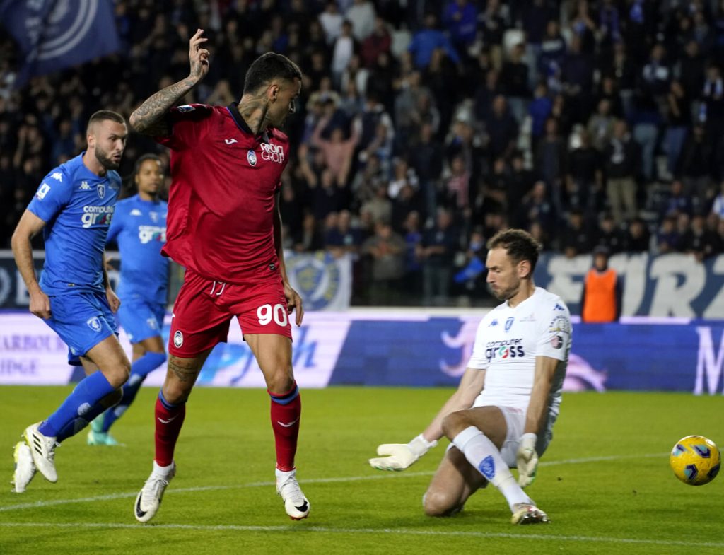 L'Empoli torna con i piedi per terra: al Castellani vince l'Atalanta 3-0