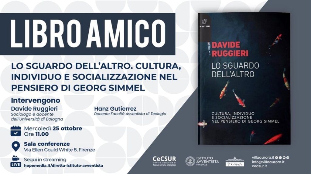 Presentazione del libro "lo sguardo dell'altro. Cultura, individuo e socializzazione nel pensiero di Georg Simmel"