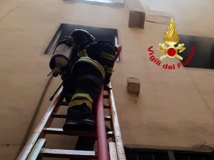 Incendio in centro