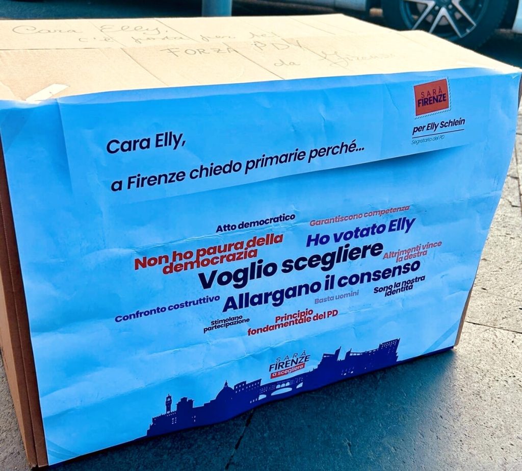 Partito democratico, da Firenze a Roma le 1.500 cartoline a Schlein per chiedere le primarie