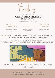 Cena brasiliana al Circolo Arci Camillo Protto