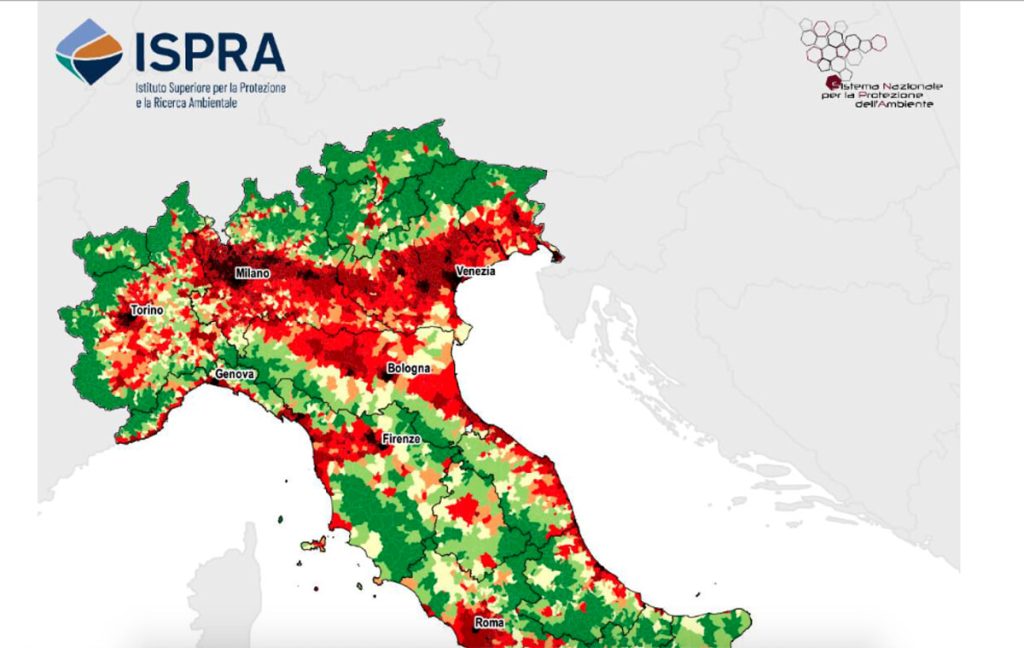 Nel triangolo Firenze-Prato-Pistoia consumo di suolo fino al doppio della media nazionale