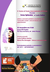 Allo Spazio CTI "Irma Splendor": letture e momenti recitativi sull'universo femminile