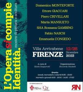 "L'opera si compie", mostra di pittura e scultura a Villa Arrivabene
