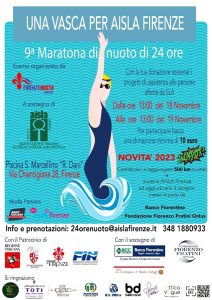 "Una vasca per Aisla Firenze”, maratona di nuoto di 24 ore