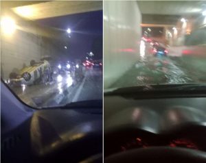 Forte maltempo, incidenti e sottopassi allagati