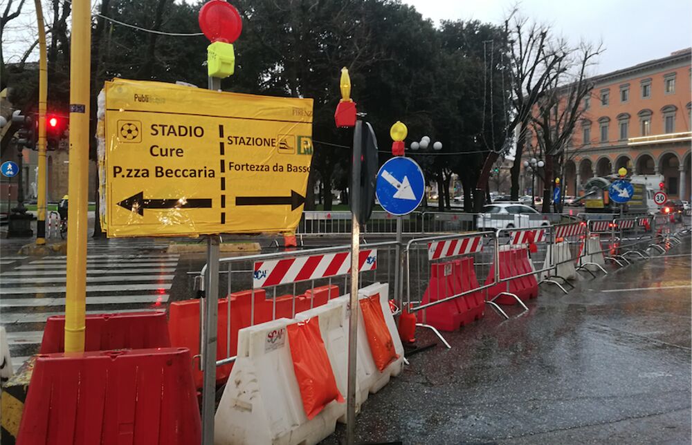 Tramvia, lavori al Parterre: cambia ancora il cantiere