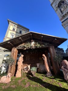 Il presepe sul sagrato de Duomo di Firenze