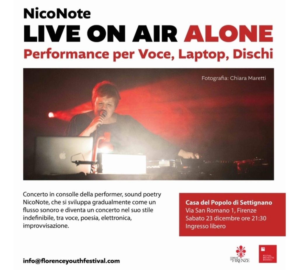 'Live on Air Alone' di NicoNote alla Casa del Popolo di Settignano
