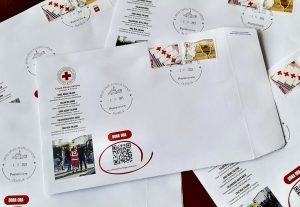 Busta filatelica dedicata alle operazioni di soccorso alla popolazione colpita dall'alluvione