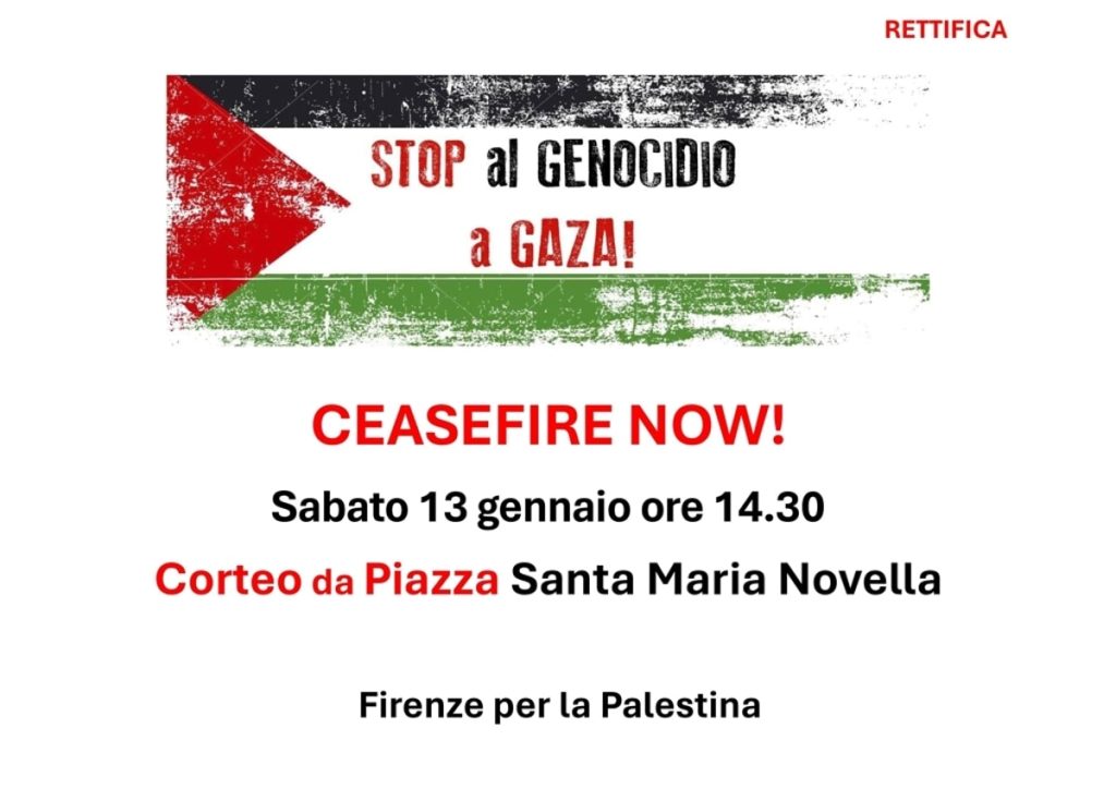 Manifestazione pro Palestina: il programma