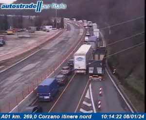 Incidente in galleria sull'autostrada A1: code tra Calenzano e il bivio della Direttissima 
