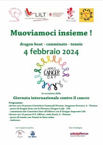 Giornata mondiale contro il cancro, le piccole “Olimpiadi” della Lilt Firenze: tennis, dragon boat e camminate per la prevenzione