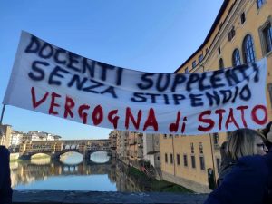 La protesta dei docenti del Machiavelli-Capponi: “Precari senza stipendio per mesi”  FOTO