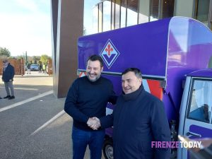 Salvini in visita a Barone: "Stadio Franchi? Non iniziare i lavori, meglio un nuovo impianto"