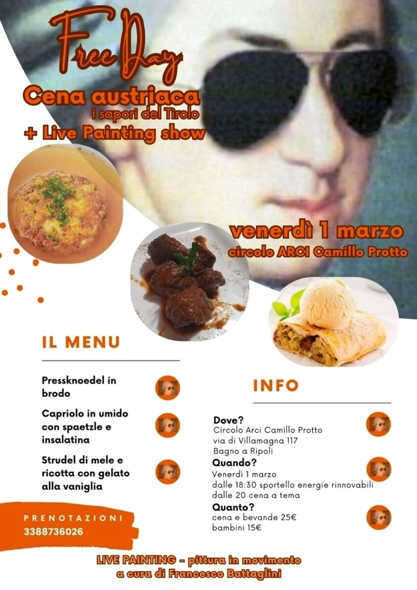 Cena austriaca e live painting
