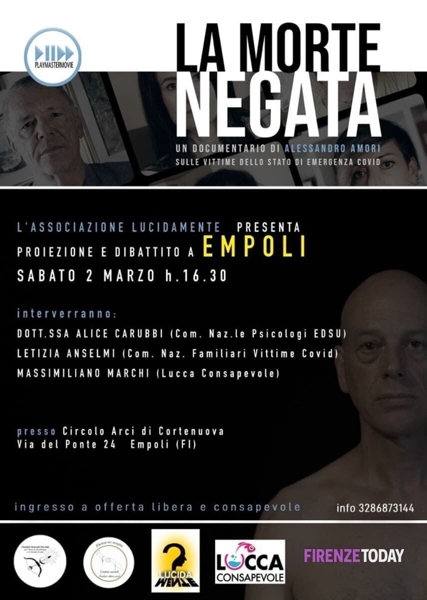 FILM - 'La morte negata, documentario sulle vittime dello stato di emergenza Covid'