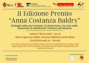II edizione del premio "Anna Costanza Baldry”: dialoghi sulla prevenzione, la protezione e la cura nelle situazioni di multiforme violenza