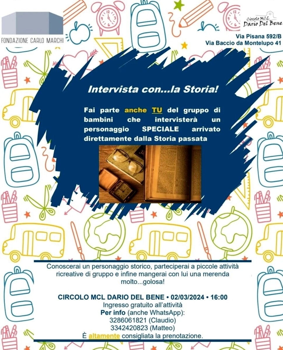 "Intervista con la storia" al Circolo Dario del Bene