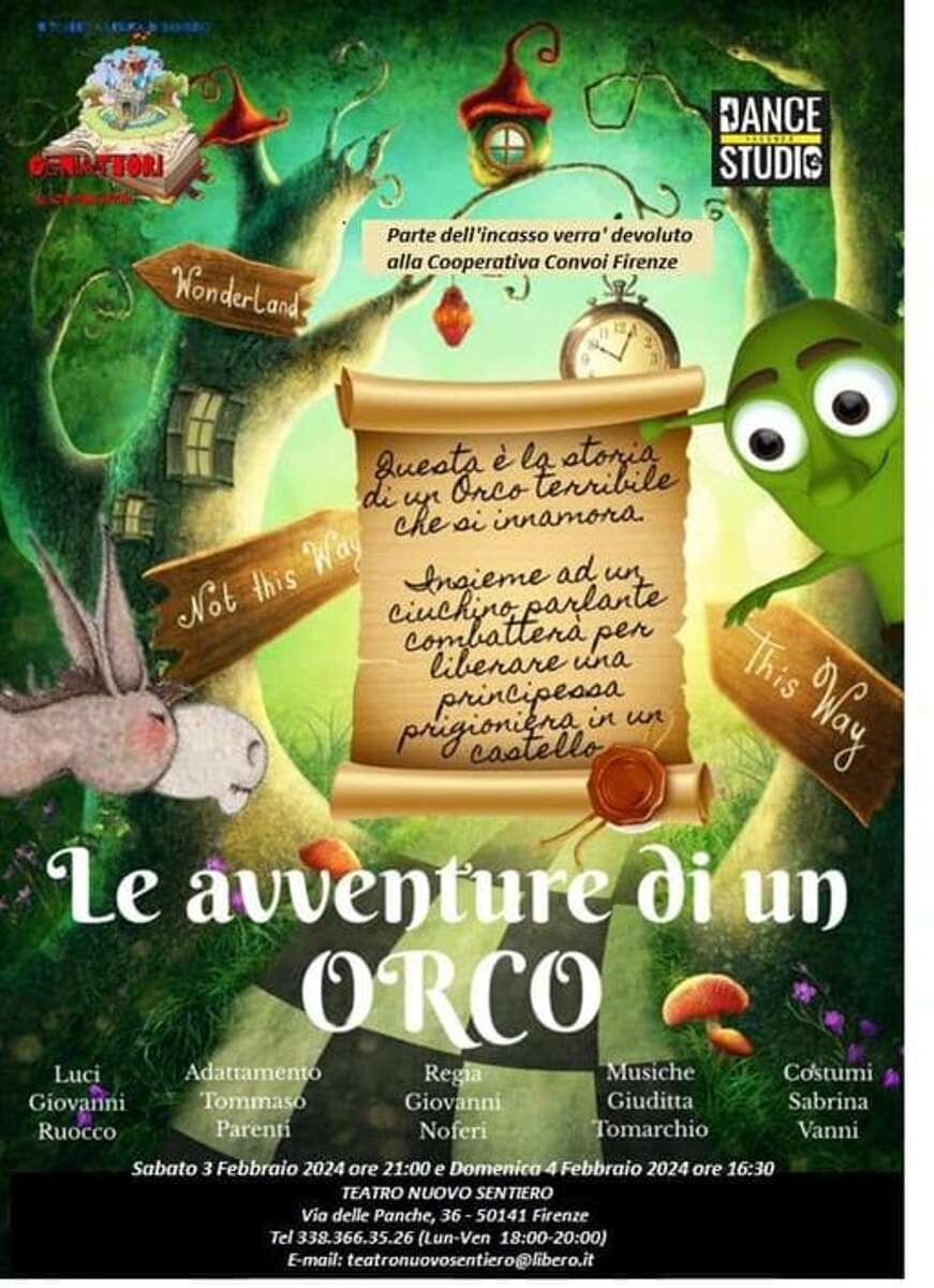 Al Teatro Nuovo Sentiero lo spettacolo "Le avventure di un orco"