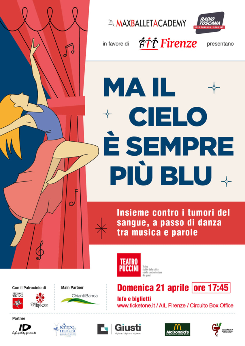 "Ma il cielo è sempre più blu"- a passi di danza tra musica e parole. (Evento in favore di Ail Firenze)