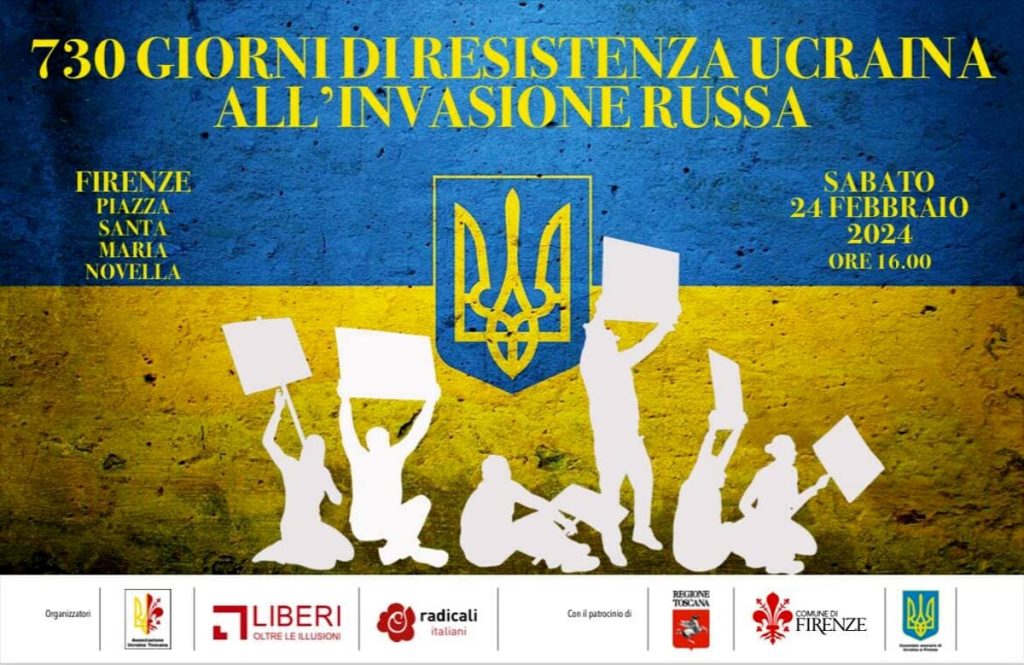Guerra in Ucraina: manifestazione a Santa Maria Novella
