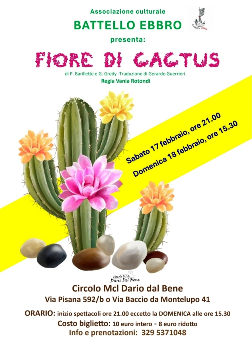 Spettacolo "Fiore di cactus" al Circolo Dario Del Bene