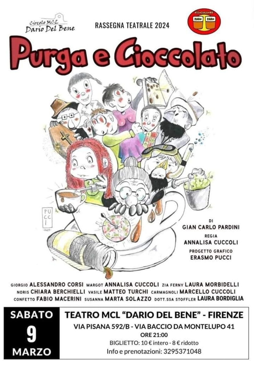 "Purga e cioccolato", commedia teatrale