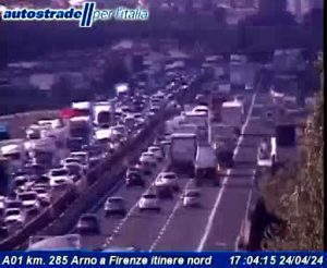Incidente in A1: coda di 6 chilometri in direzione sud 
