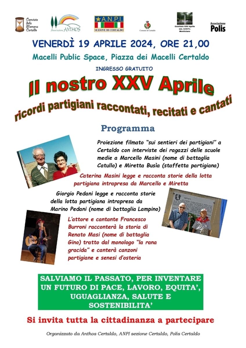 Il nostro XXV Aprile - ricordi partigiani raccontati, recitati e cantati
