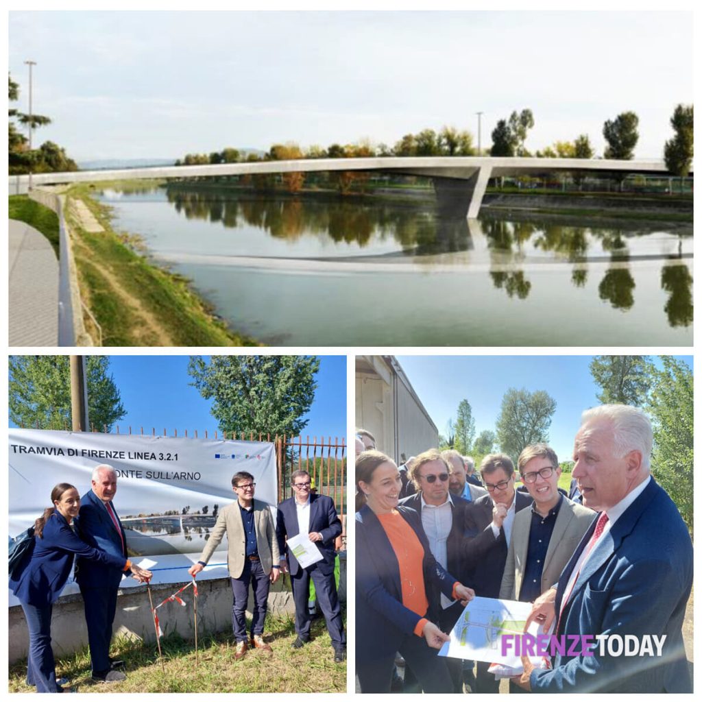 Tramvia, dieci mesi di lavori: come sarà il nuovo ponte sull'Arno / LE IMMAGINI
