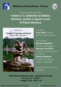 Presentazione del libro di Paola Maresca "I medici e il giardino di Boboli"