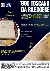 Presentazione "Novecento toscano da rileggere: i manoscritti di diario di un parroco di campagna"
