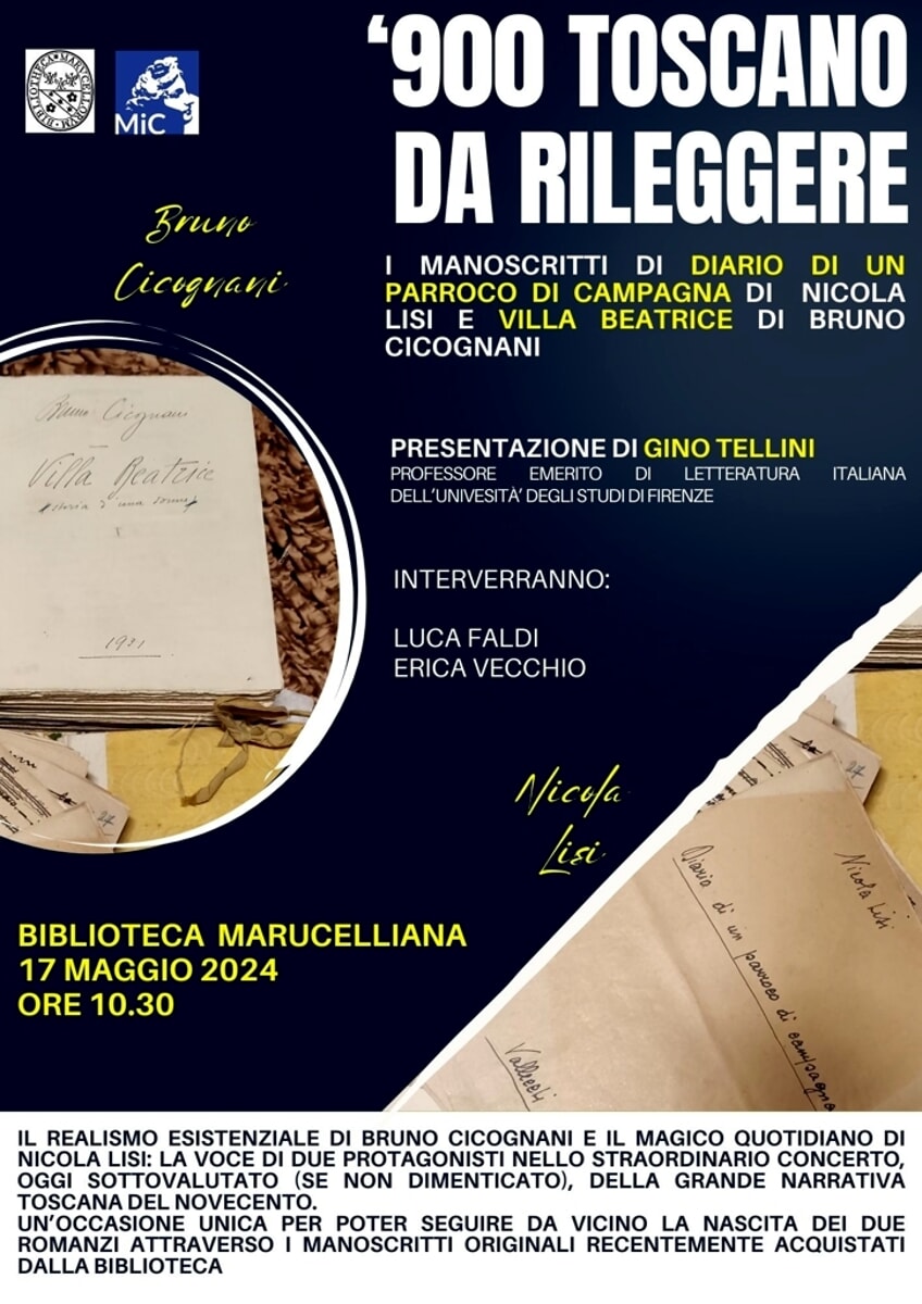 Presentazione "Novecento toscano da rileggere: i manoscritti di diario di un parroco di campagna"