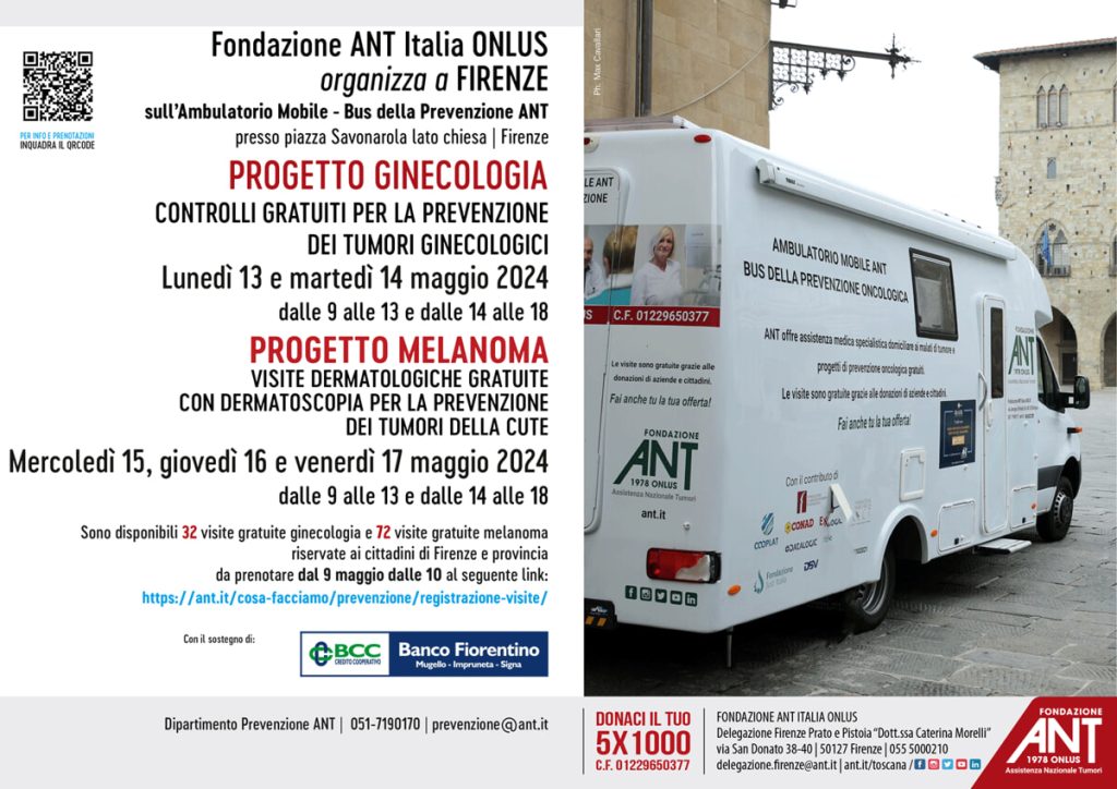 Aprono le prenotazioni per le visite gratuite a bordo dell'Ambulatorio Mobile di Fondazione ANT