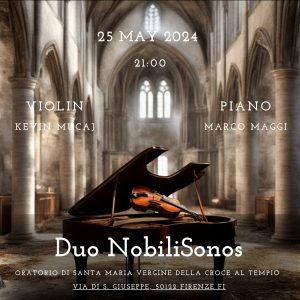 Duo NobiliSonos: violin and piano recital all'oratorio di Santa Maria Vergine della Croce al Tempio