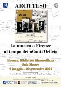 Alla biblioteca Marucelliana la mostra "Arco teso. La musica a Firenze al tempo dei canti orfici"