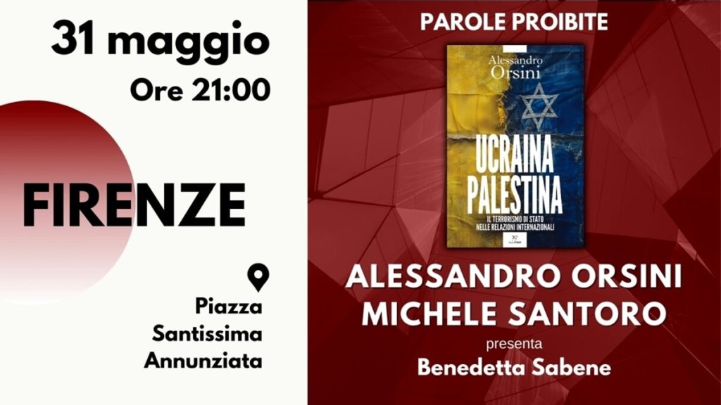 Michele Santoro a Firenze per presentare il libro "Ucraina Palestina" di Alessandro Orsini