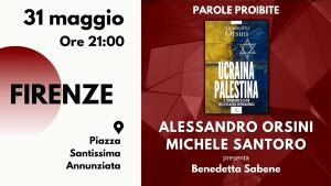 Michele Santoro a Firenze per presentare il libro "Ucraina Palestina" di Alessandro Orsini