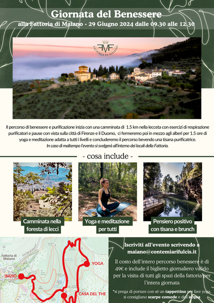 Giornata del benessere alla Fattoria di Maiano