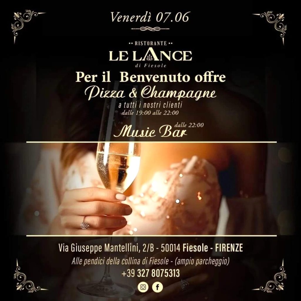 "Pizza e champagne" alle Lance di Fiesole