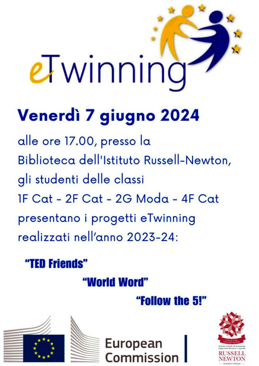 Presentazione dei progetti eTwinning degli studenti del Russell-Newton